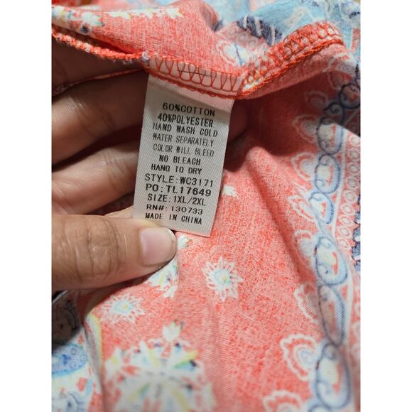 Umgee 1xl 2xl women's open front long kimono with crochet lace fringe - Picture 7 of 9